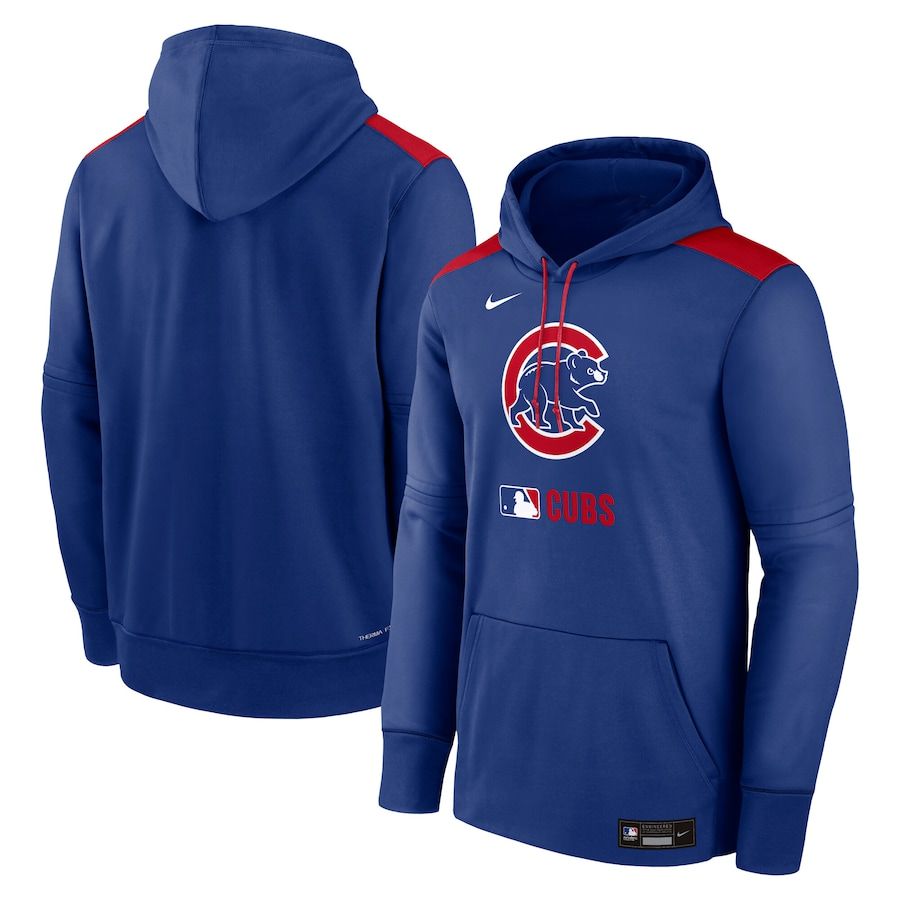 Men 2025 MLB Chicago Cubs blue Nike hoodie style 1